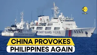 Chinese vessels sail in front of Philippine coast guard  amid soaring tensions l WION ORIGINALS