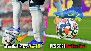 🔥eFootball 2022 vs PES 2021 Realism Mod - GAMEPLAY Comparison ● Unreal Engine vs Fox Engine