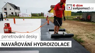 009# Penetrování a navařování izolace proti vlhkosti a radonu | e4 dům svépomocí