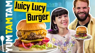 Juicy Lucy Burger // Mit Käsefüllung // #yumtamtam