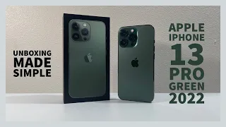 Apple iPhone 13 Pro Green 2022 Unboxing ASMR