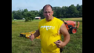 Tractor Finishing Mower vs Brush Cutting grass