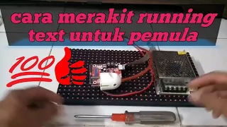 cara merakit running text untuk pemula dengan controler tf s6uwo