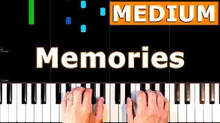 Maroon 5 - Memories - MEDIUM Piano Tutorial - [Sheet Music]