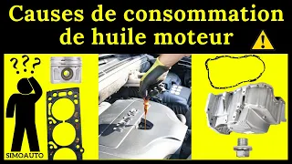 Quelles sont les causes d'une consommation anormale d'huile moteur | SIMOAUTO