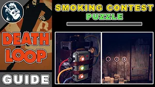 Open the 3 Code Door Solving the Pact of Smoke Puzzle | Updaam Smoking Contest | Deathloop Guide