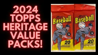 2024 TOPPS HERITAGE BASEBALL VALUE PACKS! SSP & HOT SP PULL!