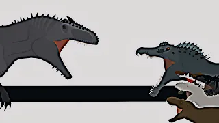 ark giganotosaurus vs ark spinosaurus and jw//jwd // dinosaur battle  // stick nodes pro animation