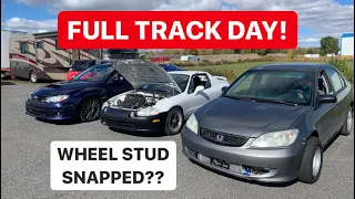 K20 DEL SOL & TURBO CIVIC HIT THE TRACK | HARD LAUNCHES ON SLICKS!