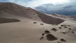 MONGOLIAN GOBI DESERT WITH A DRONE
