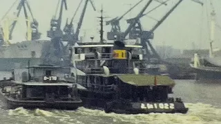 Shanghai Huangpu river traffic and street scenes 1983