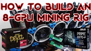 How To Build an 8 GPU Mining Rig Z270-P RX580 8G BlackOctane Ethereum ZCash