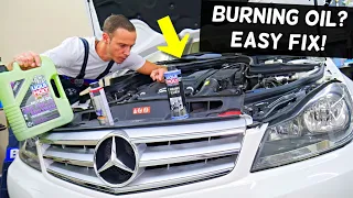 MERCEDES OIL CONSUMPTION, BURNING ENGINE OIL FIX W203 W204 W205 W211 W212 W213 GLC GLA CLA GLE