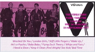 The Vibrators London Paris Theatre BBC Radio 1 In Concert 03 September 1977