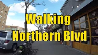 ⁴ᴷ Walking Tour of Queens, NYC - Northern Boulevard from Flushing to Little Neck (Koreatown)