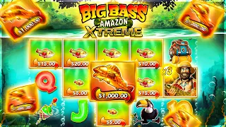 The 1000X FISH On BIG BASS AMAZON XTREME SLOT!!