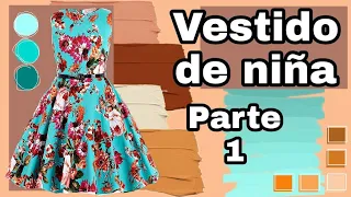 VESTIDO PARA  NIÑA MUY FÁCIL (PARTE 1)