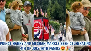 PRINCE HARRY AND MEGHAN MARKLE SEEN CELEBRATING 4TH OF JULY WITH KIDS LOOKING BEAUTIFUL😍