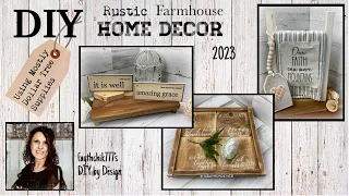 DIY Dollar Tree Home Decor Crafts | DIY Rustic Farmhouse Home Decor | DIY Farmhouse Crafts 2023