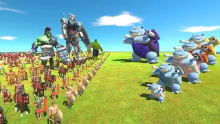 EVOLUTION OF BLASTOISE VS Human Team - Animal Revolt Battle Simulator