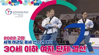 공인품새 30세 이하 여자 단체 결선 I 2022 고양 세계 #태권도 품새 선수권 대회 2022.04.22