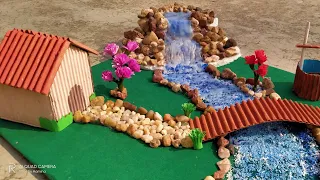 Hot glue gun waterfall |#fairygarden | Aamina Siddiqui