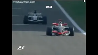 2006 Bahrain GP - Kimi Raikkonen undercuts Jenson Button & Juan-Pablo Montoya