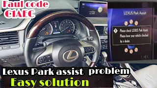 Lexus park assist problem easy solution. C1AEC