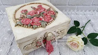 Szkatułka z różami #decoupage #pentartofficial #pentart  #stamperia # DIY tutorial...