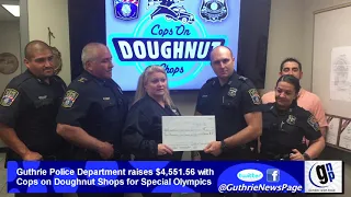 Guthrie Police raise $4,551.56 with Cops on Doughnut Shops for Special Olympics