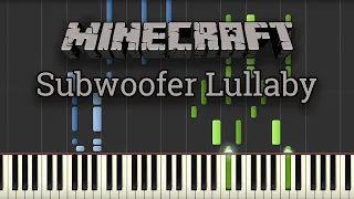 Subwoofer Lullaby - Minecraft (Piano Tutorial) [Synthesia]