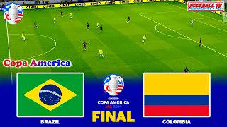 BRAZIL vs COLOMBIA - FINAL COPA AMERICA | Full Match All Goals 2024 | eFootball PES Gameplay PC