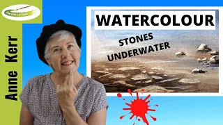 How to Paint Stones That Are Underneath The Water.(EASY step by step tutorial) by ANNE KERR