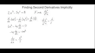 Second Derivatives Using Implicit Differentiation