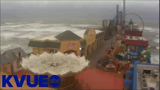 Hurricane Laura: Live look at Galveston Pier | KVUE