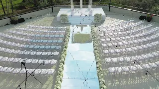 Mirror Aisle Rooftop Ceremony 2020 Houston