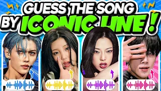 GUESS THE KPOP SONG BY ICONIC LINE 😎✨ | KPOP QUIZ 2024 🔥
