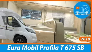 Luxury semi-integrated | Eura Mobil Profila T 675 SB | large seating area motorhome tour low profile