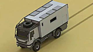 EXMO-WOHNMOBIL: 2 GERMAN COMPANIES (43,46) develop Kashmir Iveco Eurocargo 4x4.