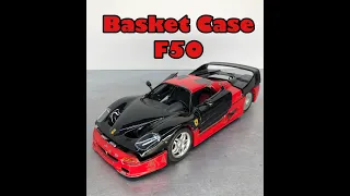 Out of this heap of parts a Ferrari F50 DieCast will soon emerge