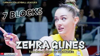 Zehra Güneş | 7 monster blocks │ Turk Hava Yollari vs  VakıfBank | Turkish Volleyball League 2022/23