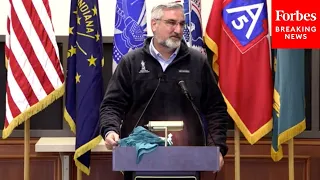 Indiana Gov. Eric Holcomb Holds COVID-19 Press Briefing Amidst Omicron Fears