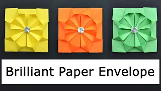 Paper BRILLIANT ENVELOPE | Origami for birthday Tutorial DIY
