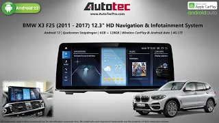 *Android 12* BMW X3 F25 (2011-2016) 12.3" HD Navi & Infotainment System | CarPlay | Android-Auto