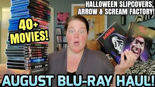 AUGUST 2023 BLU-RAY HAUL!!! *walmart halloween slipcovers, arrow & scream factory!*