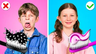 ¡NIÑA BUENA VS NIÑO MALO! - Geniales Trucos para Padres Inteligentes y Situaciones Divertidas