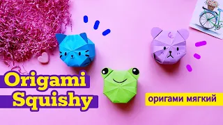 Origami paper squishy Cat , Bear & Frog | how to make squishy without glue and tape