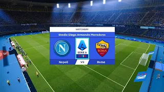 Napoli vs AS Roma | Stadio Diego Armando Maradona | 2023-24 Serie A | PES 2021