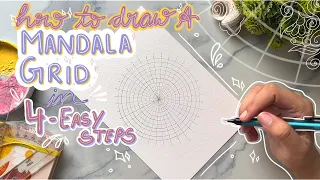 How To Draw A Mandala Grid In 4 Easy Steps | Mandala Art For Beginners