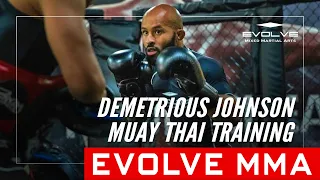 UFC World Champion Demetrious Johnson Training Muay Thai At Evolve MMA!